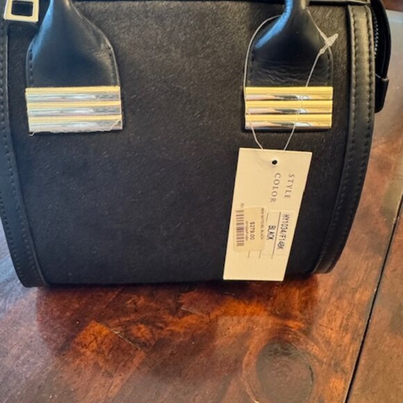 Small Satchel - Black with black calf hair trim - Picture 2 of 8